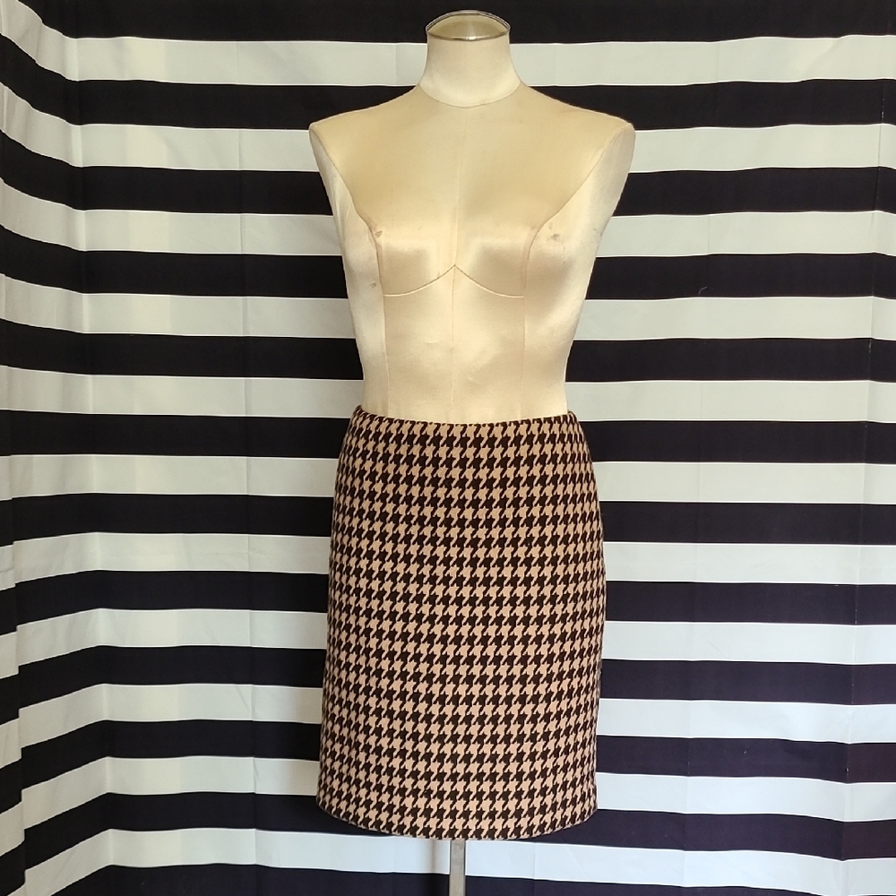 Talbots Black and Cream Pencil Skirt